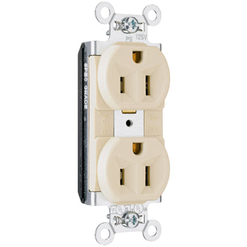 Pass And Seymour Duplex Receptacle Spec Grade 20A/125V Ivory (PT5362I)