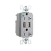Pass And Seymour Duplex Receptacle 20A Tamper-Resistant Hospital Grade With 3.1 USB Charge Gray (TR8300HUSBGRY)
