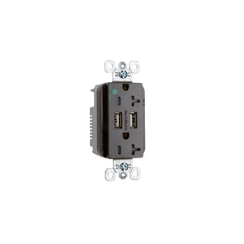 Pass And Seymour Duplex Receptacle 20A Tamper-Resistant Hospital Grade With 3.1 USB Charge (TR8300HUSB)