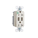 Pass And Seymour Duplex Receptacle 20A Tamper-Resistant Hospital Grade With 3.1A USB Charge Light Almond (TR8300HUSBLA)