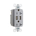 Pass And Seymour Duplex Receptacle 20A Tamper-Resistant Spec With 3.1A USB Charge Gray (TR5362USBGRY)