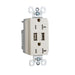 Pass And Seymour Duplex Receptacle 20A Tamper-Resistant Spec With 3.1A USB Charge Light Almond (TR5362USBLA)