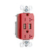 Pass And Seymour Duplex Receptacle 20A Tamper-Resistant Spec With 3.1A USB Charge Red (TR5362USBRED)
