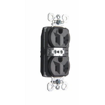 Pass And Seymour Duplex Receptacle Tamper-Resistant 20A 125V Black (PTTR5362BK)