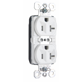 Pass And Seymour Duplex Receptacle Tamper-Resistant 20A 125V White (PTTR5362W)