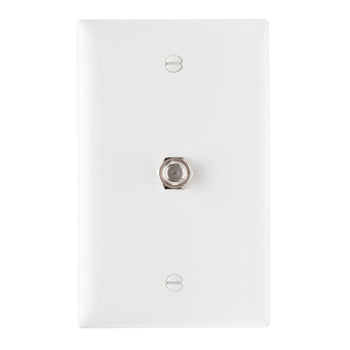 Pass And Seymour F Type Coax Connector With Thermoplastic Plate White (TPCATVW)