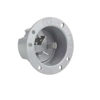Pass And Seymour Flanged Inlet 3W 30A 480V Turnlok Gray (L1230FI)
