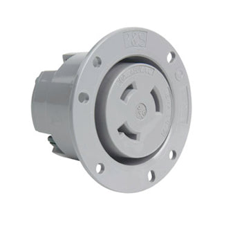Pass And Seymour Flanged Outlet 3-Way 30A 480V Turnlok Gray (L830FO)