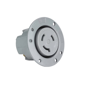 Pass And Seymour Flanged Outlet 3W 30A 480V Turnlok Gray (L1230FO)
