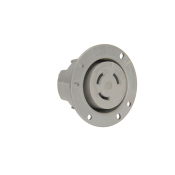 Pass And Seymour Flanged Outlet 3W 30A 600V Turnlok Gray (L1330FO)