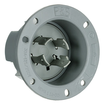 Pass And Seymour Flanged Inlet 4W 30A 125/250V Turnlok (L1430FI)
