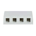 Pass And Seymour Four Port Surface Box White (WP3504WH)