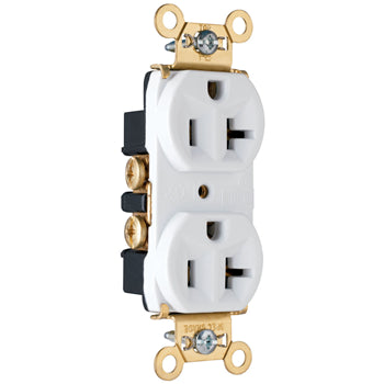Pass And Seymour Heavy-Duty Duplex Receptacle 20A 125VAC White (PS5362W)
