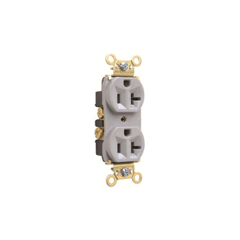 Pass And Seymour Heavy-Duty Duplex Receptacle 20A 125VAC Gray (PS5362GRY)