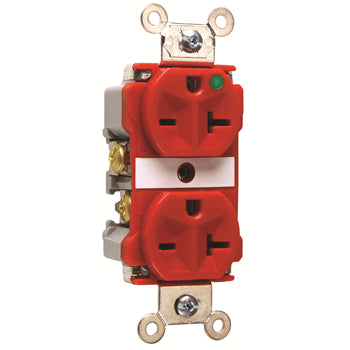 Pass And Seymour Hospital Grade Duplex Receptacle 20A/250VAC Red (8800RED)
