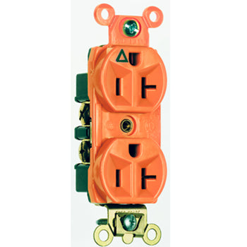 Pass And Seymour Hospital Grade Isolated Ground Duplex Receptacle 20A 125V Orange (IG8300)