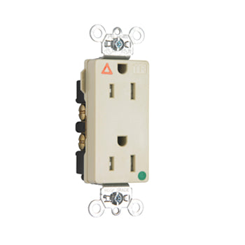 Pass And Seymour Hospital Grade Isolated Ground Tamper-Resistant Decorator Receptacle 15A 125V Ivory (TRIG26262HGI)