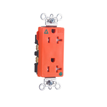Pass And Seymour Hospital Grade Isolated Ground Tamper-Resistant Decorator Receptacle 20A 125V Orange (TRIG26362HG)