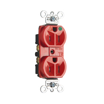 Pass And Seymour Hospital Grade Isolated Ground Tamper-Resistant Duplex Receptacle 15A 125V Red (TRIG8200RED)