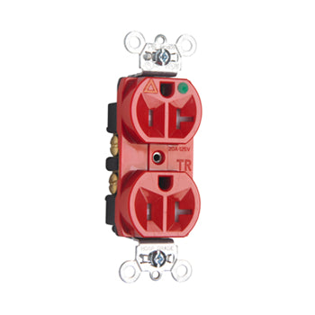 Pass And Seymour Hospital Grade Isolated Ground Tamper-Resistant Duplex Receptacle 20A 125V Red (TRIG8300RED)