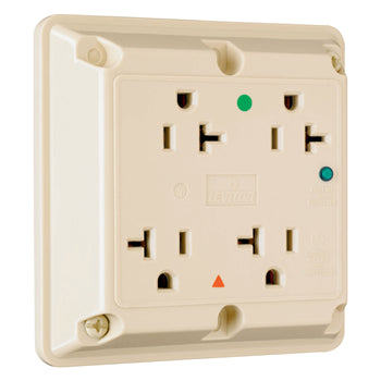 Pass And Seymour Hospital Grade Isolated Ground TVSS Quad Receptacle 20A 125V Ivory (IG420HISP)