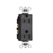 Pass And Seymour Isolated Ground Tamper-Resistant Decorator Receptacle 15A 125V Black (TRIG26262BK)