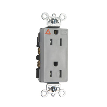 Pass And Seymour Isolated Ground Tamper-Resistant Decorator Receptacle 15A 125V Gray (TRIG26262GRY)