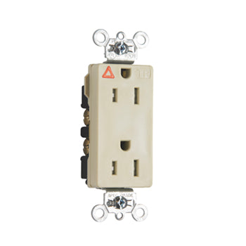 Pass And Seymour Isolated Ground Tamper-Resistant Decorator Receptacle 15A 125V Ivory (TRIG26262I)