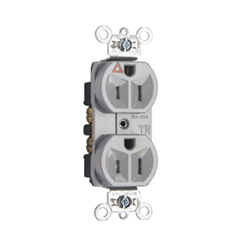 Pass And Seymour Isolated Ground Tamper-Resistant Duplex Receptacle 15A 125V Gray (TRIG5262GRY)