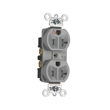 Pass And Seymour Isolated Ground Tamper-Resistant Duplex Receptacle 20A 125V Gray (TRIG5362GRY)
