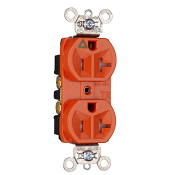Pass And Seymour Isolated Ground Tamper-Resistant Duplex Receptacle 20A 125V Orange (TRIG5362)