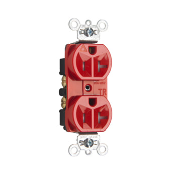 Pass And Seymour Isolated Ground Tamper-Resistant Duplex Receptacle 20A 125V Red (TRIG5362RED)
