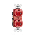 Pass And Seymour Isolated Ground Tamper-Resistant Duplex Receptacle 20A 125V Red (TRIG5362RED)