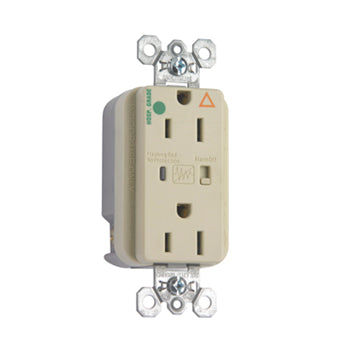 Pass And Seymour Isolated Ground TVSS Hospital Grade Receptacle 15A 125V Alarm Ivory (IG8200ISP)