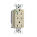 Pass And Seymour Isolated Ground TVSS Hospital Grade Receptacle 15A 125V Alarm Ivory (IG8200ISP)