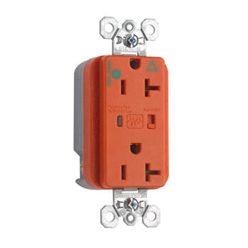 Pass And Seymour Isolated Ground TVSS Hospital Grade Receptacle 20A 125V Alarm Orange (IG8300OSP)