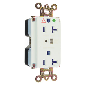 Pass And Seymour Isolated Ground TVSS Hospital Grade Receptacle 20A 125V Alarm White (IG8300WSP)