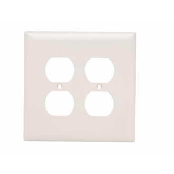 Pass And Seymour Junior Jumbo Plate 2-Gang 2 Duplex Light Aluminum (SPJ82LA)