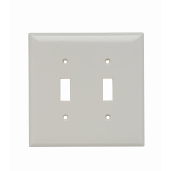 Pass And Seymour Junior Jumbo Plate 2-Gang 2 Toggle Light Aluminum (SPJ2LA)