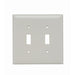 Pass And Seymour Junior Jumbo Plate 2-Gang 2 Toggle Light Aluminum (SPJ2LA)