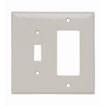 Pass And Seymour Junior Jumbo Plate 2-Gang 1 Toggle 1 Decorator Light (SPJ126LA)