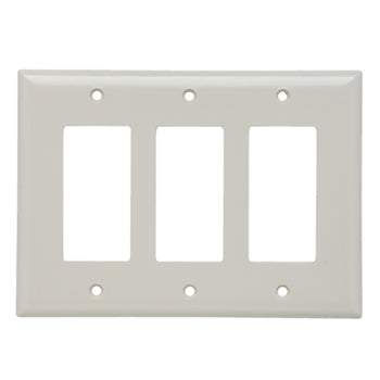 Pass And Seymour Junior Jumbo Smooth Wall Plate 3-Gang SPLEX Light Almond (SPJ263LA)