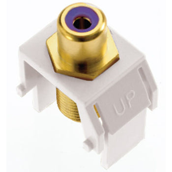 Pass And Seymour Keystone Purple RCA To F Connector White (ACPRCAFW1)