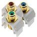 Pass And Seymour Keystone Red/Green/Blue RCA To F Connector White (ACRGBRCAFW1)
