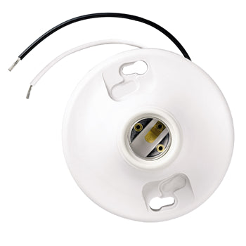 Pass And Seymour Lamp Holder 660W 250V Keyless White (276WH6)