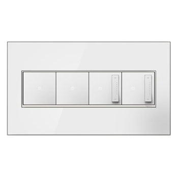 Pass And Seymour Mirror White 4-Gang Wall Plate (AWM4GMW4)