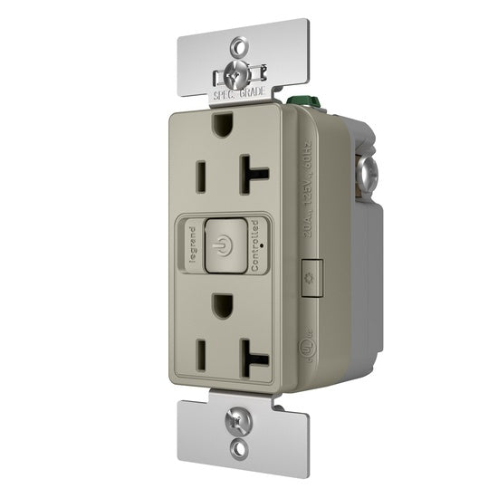 Pass And Seymour Netatmo 20A Outlet Nickel (WNRR20NI)