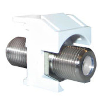 Pass And Seymour Nickel Recessed Keystone F-Connector White (ACNRFCW1)