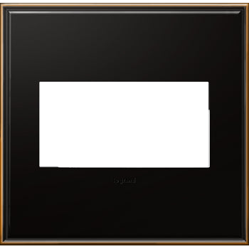 Pass And Seymour Oil Rubbed Bronze With Border 2-Gang Wall Plate (AWC2GOB4)