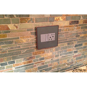 Pass And Seymour Oil Rubbed Bronze With Border 2-Gang Wall Plate (AWC2GOB4)